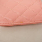 Chanel Wallet Quilted Lambskin Pink Champagne Gold — view 5