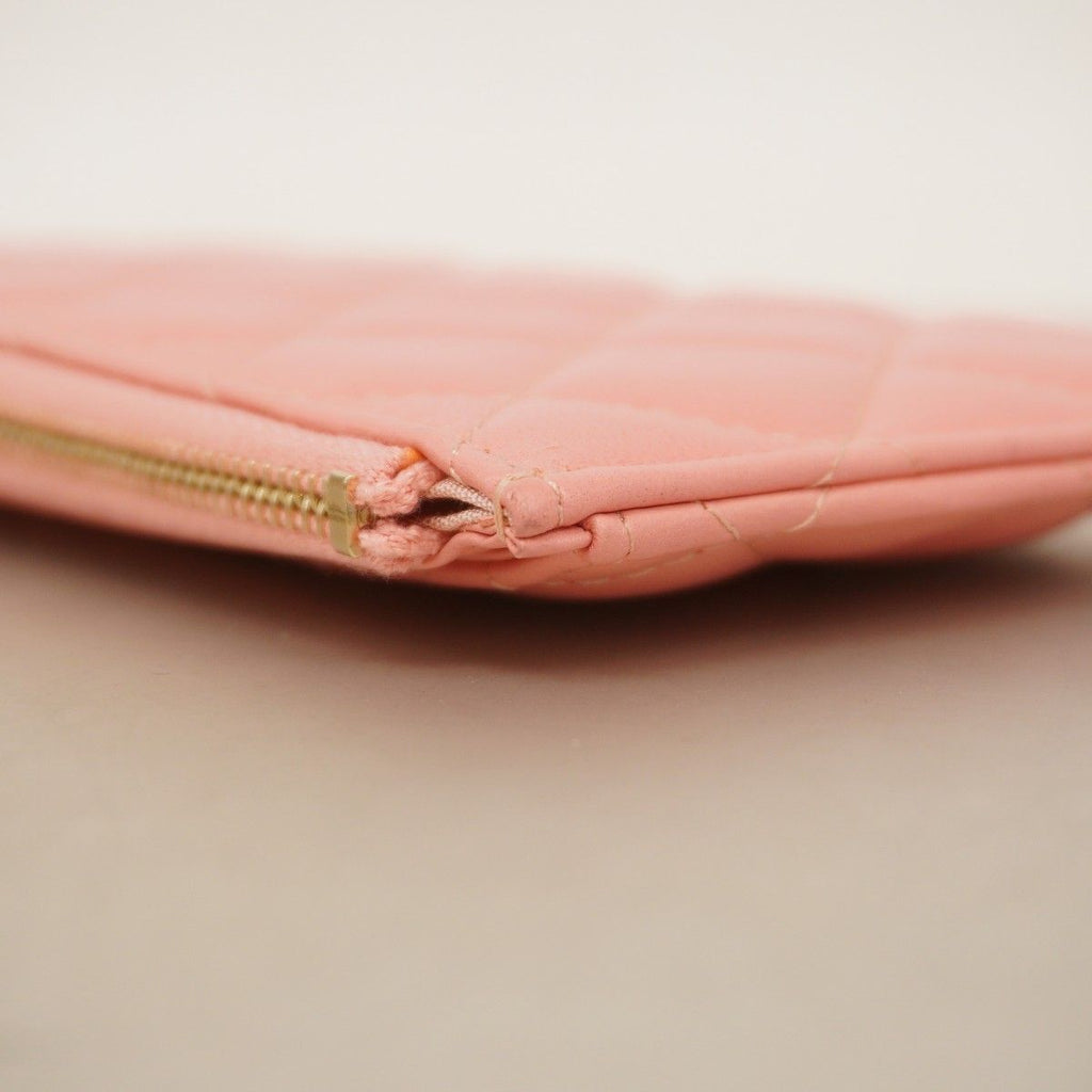 Chanel Wallet Quilted Lambskin Pink Champagne Gold — view 6
