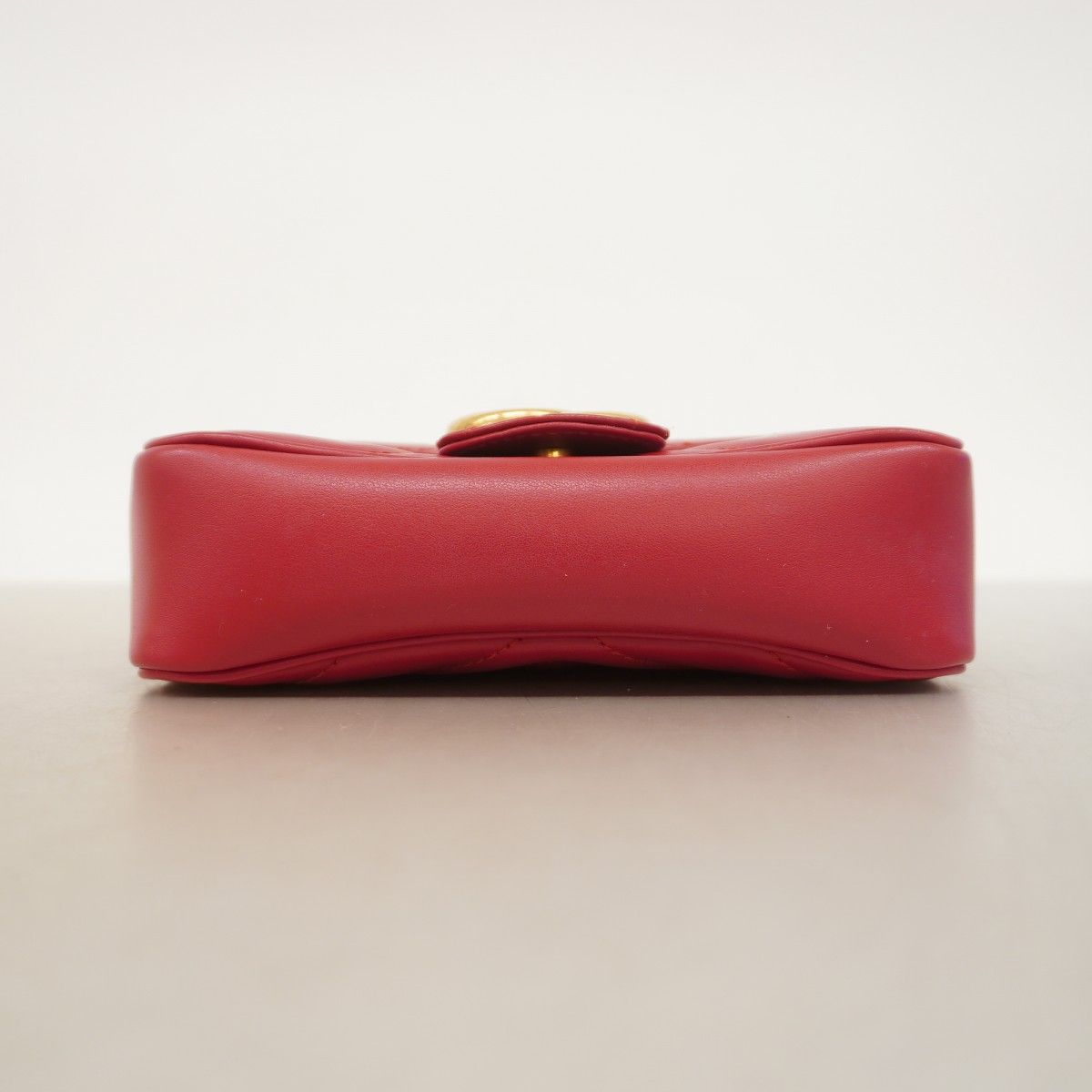 Gucci Shoulder Bag GG Marmont Leather Red Gold — view 3