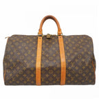 Louis Vuitton Boston Bag Monogram Keepall 50 Brown