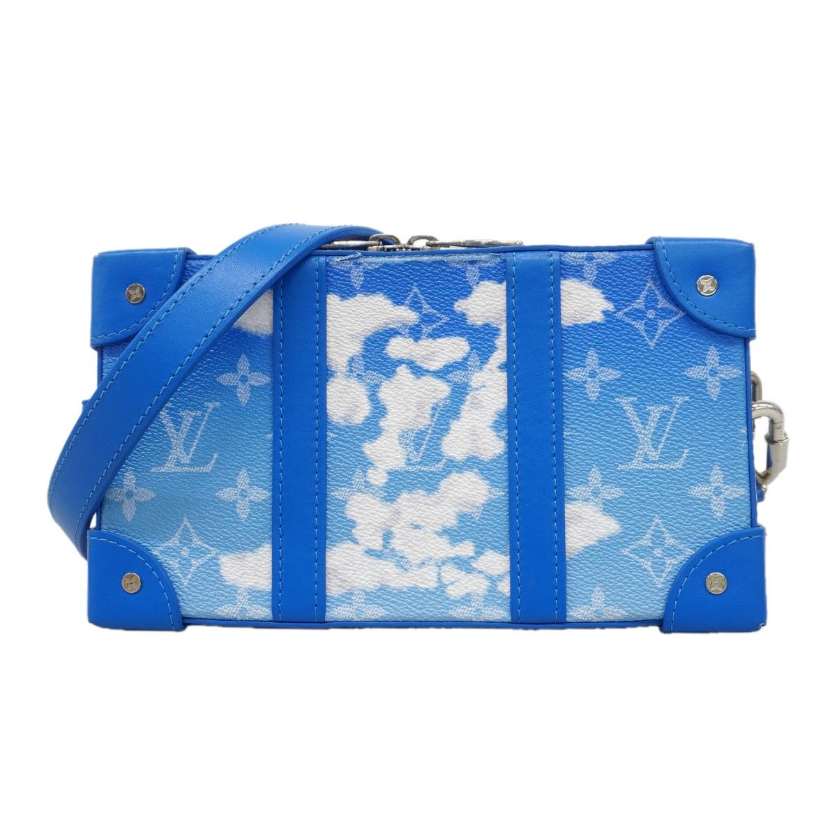 Louis Vuitton Shoulder Bag Monogram Clouds Soft Trunk Wallet Blue White