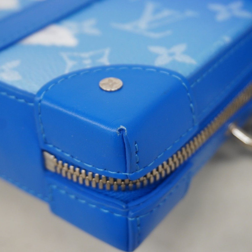 Louis Vuitton Shoulder Bag Monogram Clouds Soft Trunk Wallet Blue White — view 8