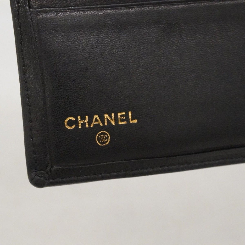 Chanel Billfold Bicolor Lambskin Black Gold Wallet — view 4