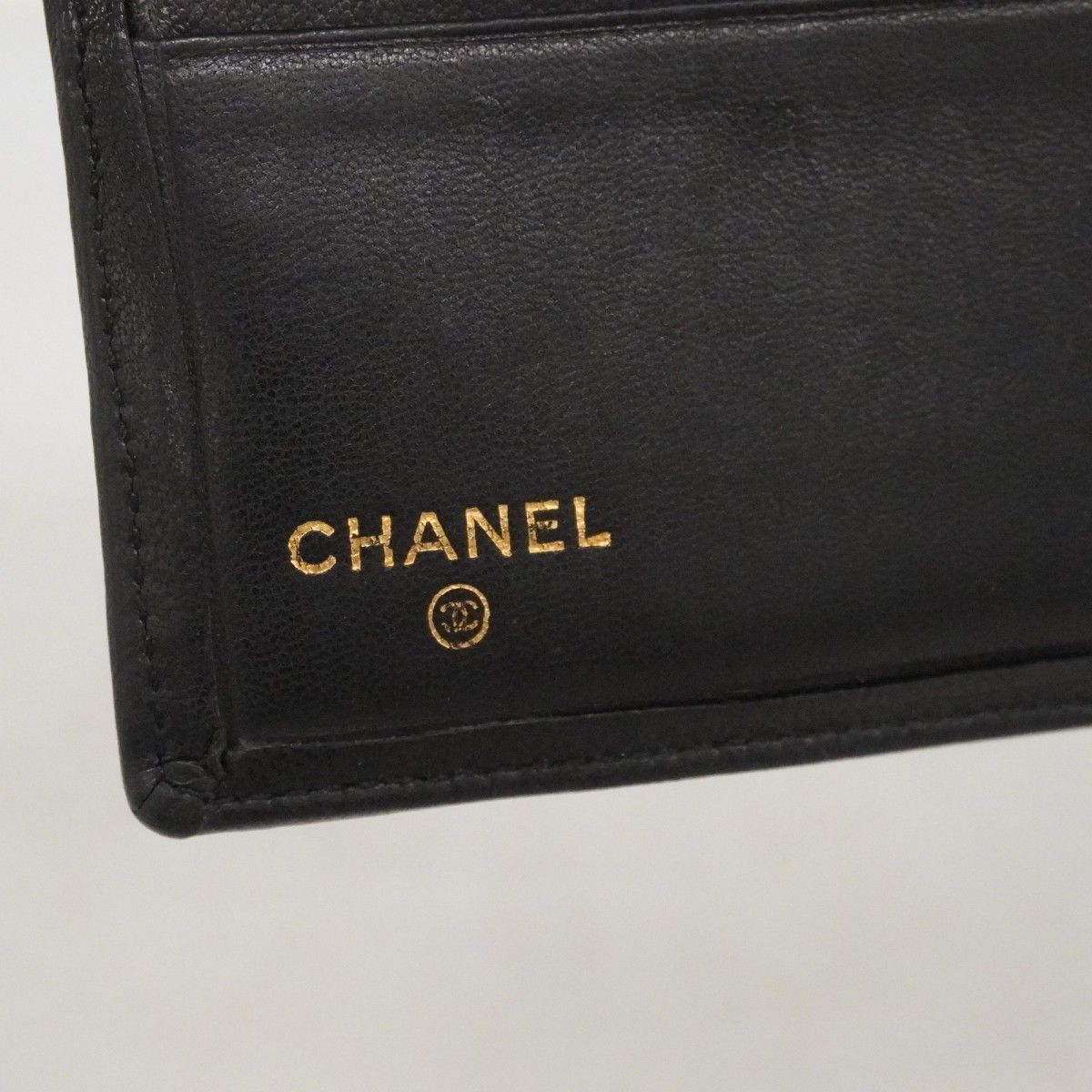 Chanel Billfold Bicolor Lambskin Black Gold Wallet — view 4
