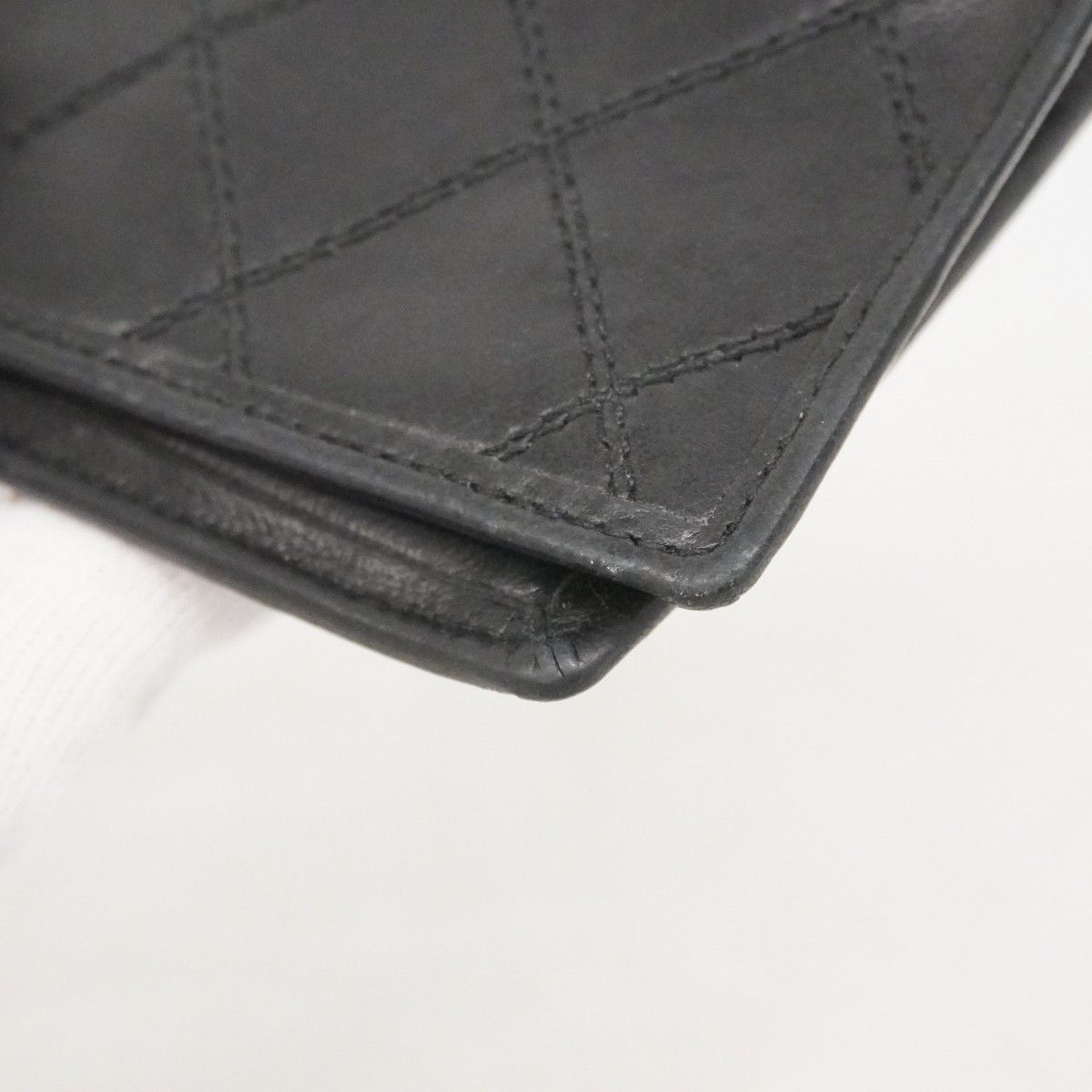 Chanel Billfold Bicolor Lambskin Black Gold Wallet — view 6