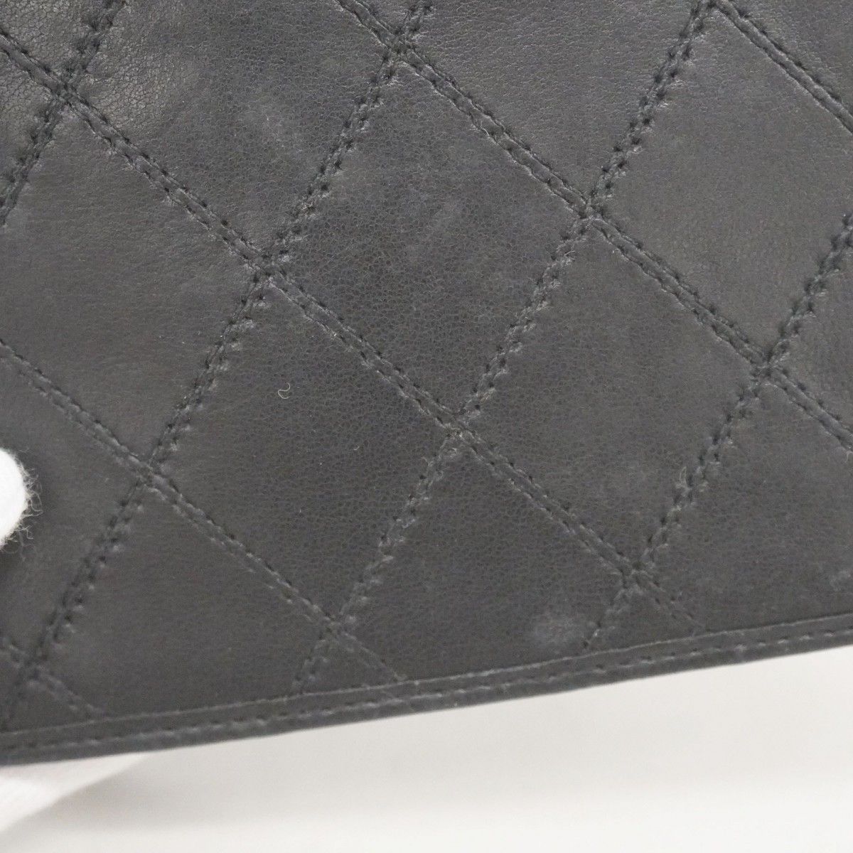 Chanel Billfold Bicolor Lambskin Black Gold Wallet — view 8