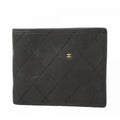 Chanel Billfold Bicolor Lambskin Black Gold Wallet
