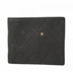 Chanel Billfold Bicolor Lambskin Black Gold Wallet