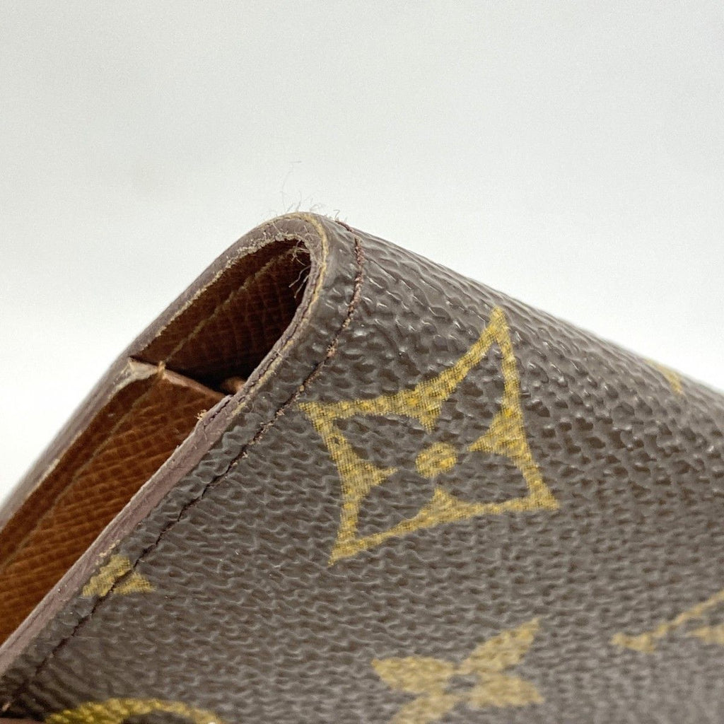 Louis Vuitton Trifold Wallet Monogram Portefeuille International Brown — view 6