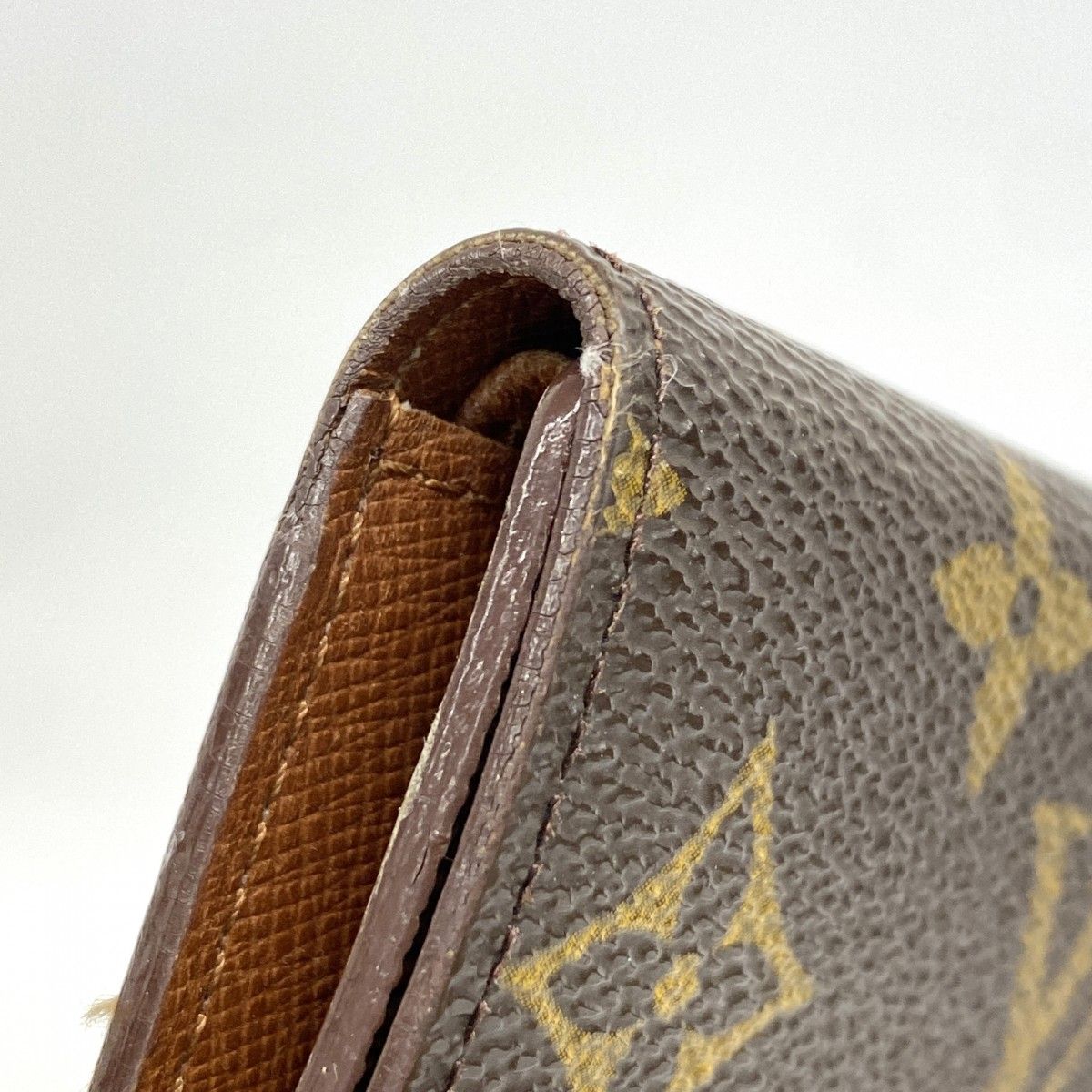 Louis Vuitton Trifold Wallet Monogram Portefeuille International Brown — view 5