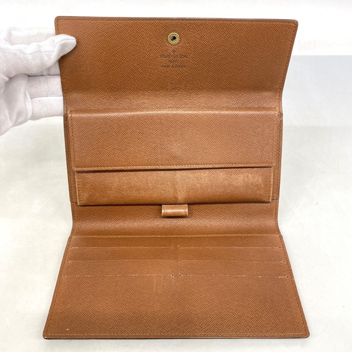 Louis Vuitton Trifold Wallet Monogram Portefeuille International Brown — view 3