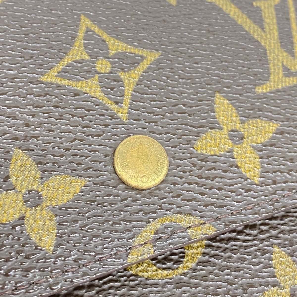 Louis Vuitton Trifold Wallet Monogram Portefeuille International Brown — view 8