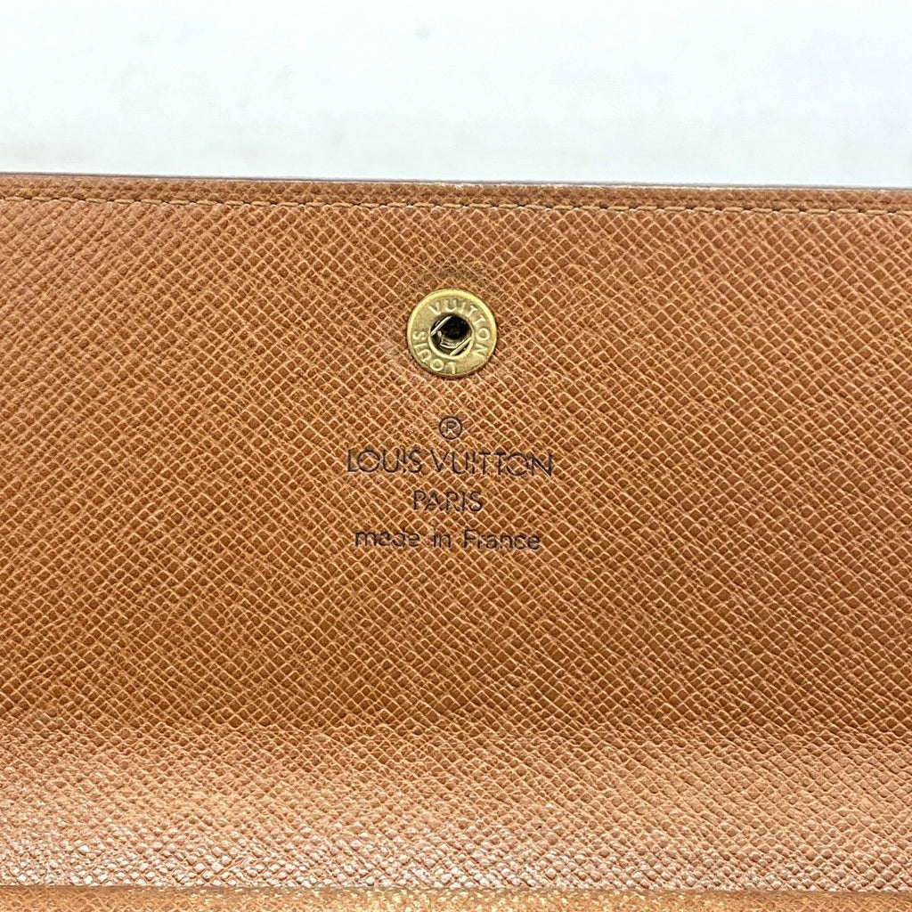 Louis Vuitton Trifold Wallet Monogram Portefeuille International Brown — view 4