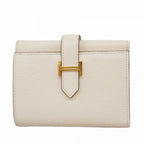 Hermes Trifold Wallet Bearn Combine Chevre Mysore Mushroom Gold