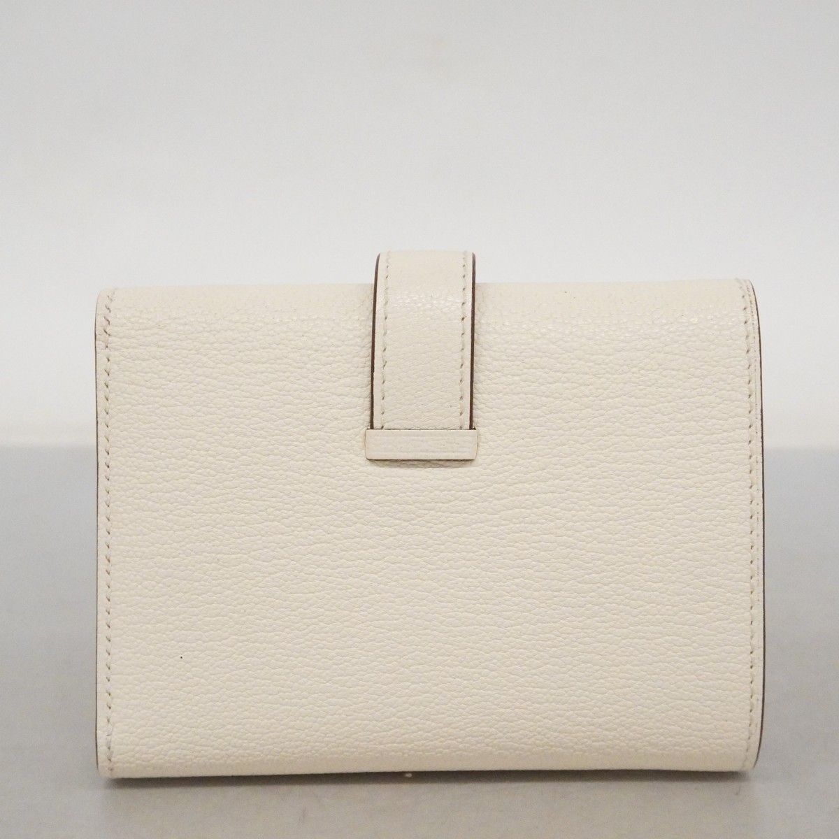 Hermes Trifold Wallet Bearn Combine Chevre Mysore Mushroom Gold — view 5