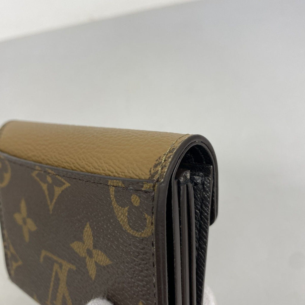 Louis Vuitton Trifold Wallet Monogram Reverse Portefeuille Zoe Brown — view 6