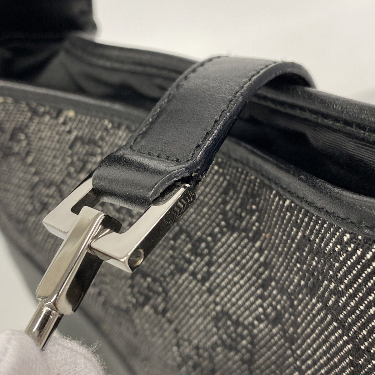 Gucci Handbag Jackie Denim Black Silver — view 9