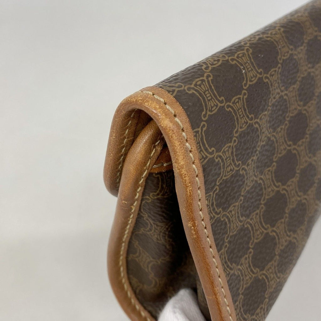 Celine Pouch Macadam Brown Gold — view 7