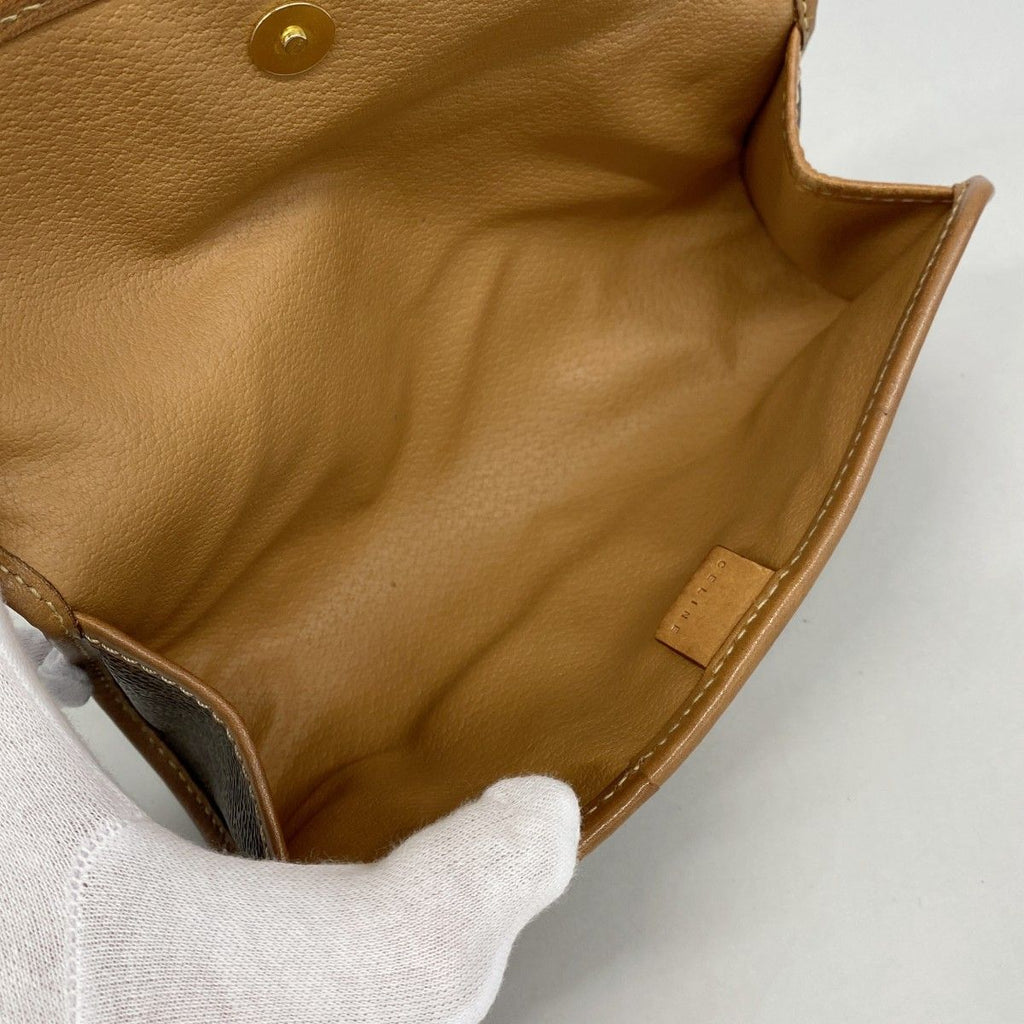 Celine Pouch Macadam Brown Gold — view 4