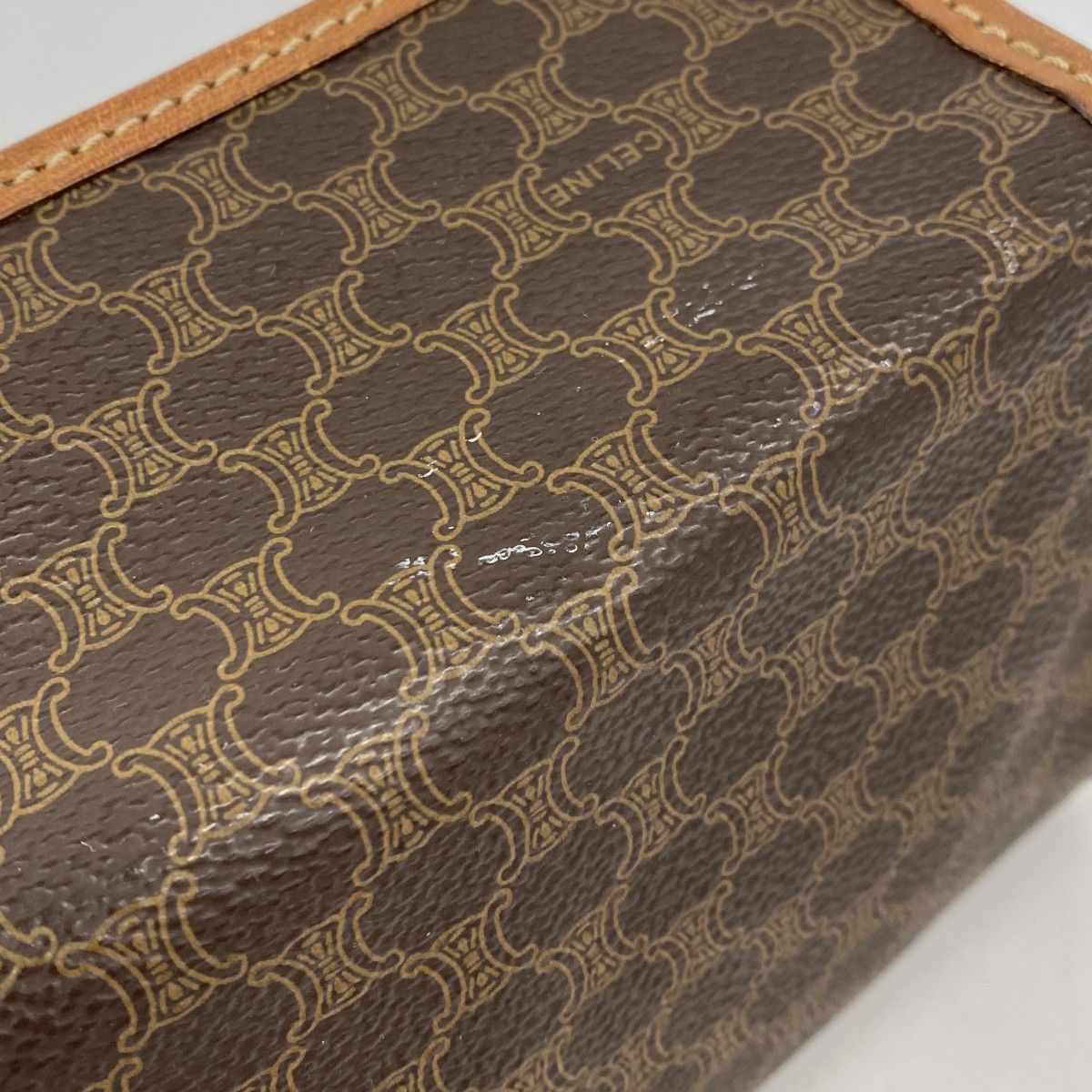 Celine Pouch Macadam Brown Gold — view 6