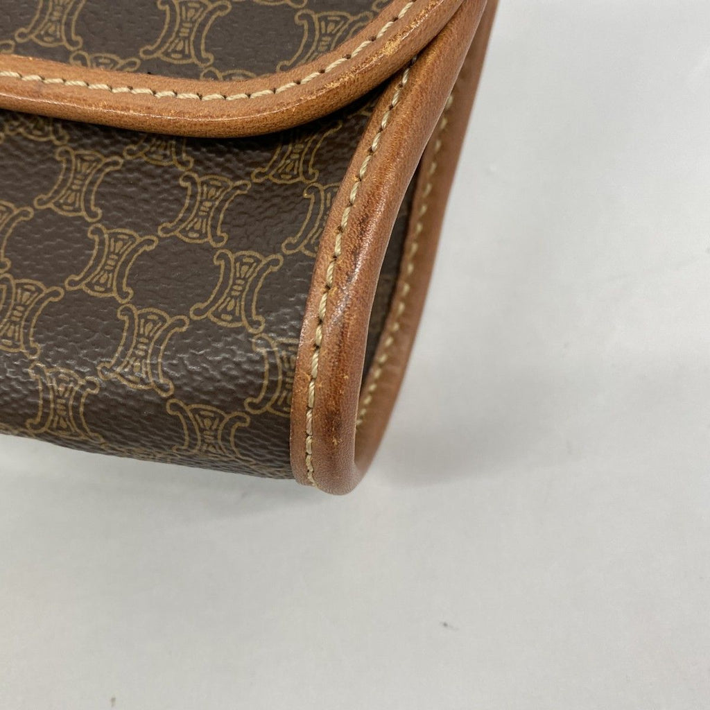 Celine Pouch Macadam Brown Gold — view 8
