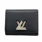Louis Vuitton Trifold Wallet Epi Portefeuille Twist Compact Noir