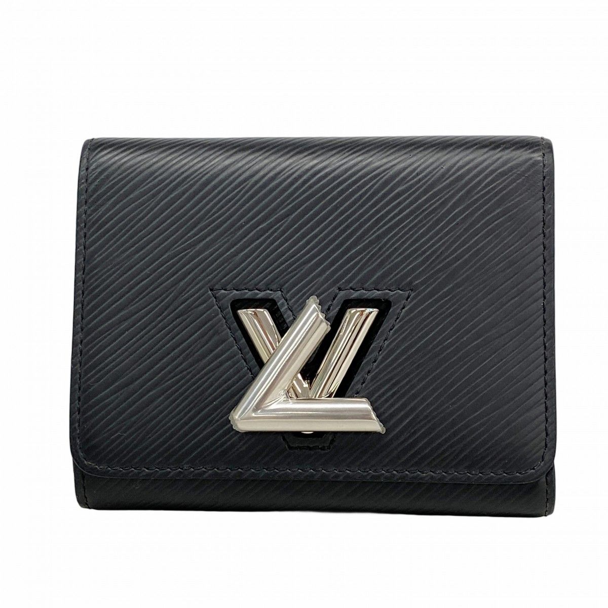 Louis Vuitton Trifold Wallet Epi Portefeuille Twist Compact Noir