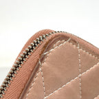 Chanel Wallet Quilted Lambskin Patent Pink White Silver — view 5