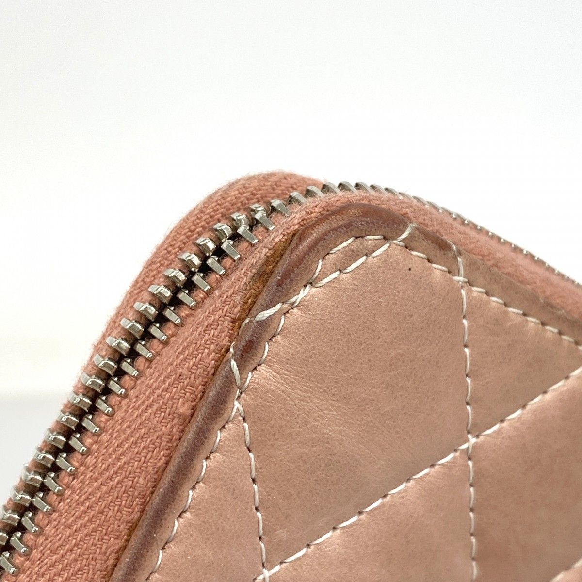 Chanel Wallet Quilted Lambskin Patent Pink White Silver — view 5