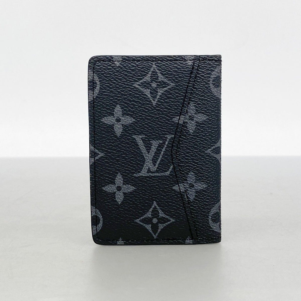 Louis Vuitton Card Case Monogram Eclipse Organizer de Poche Black — view 5