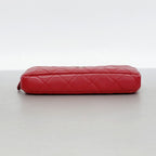 Chanel Shoulder Bag Quilted Lambskin Red Champagne Gold — view 3