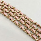 Chanel Shoulder Bag Quilted Caviar Leather Pink Champagne Gold — view 7