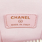 Chanel Shoulder Bag Quilted Caviar Leather Pink Champagne Gold — view 5