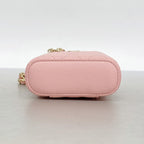 Chanel Shoulder Bag Quilted Caviar Leather Pink Champagne Gold — view 3