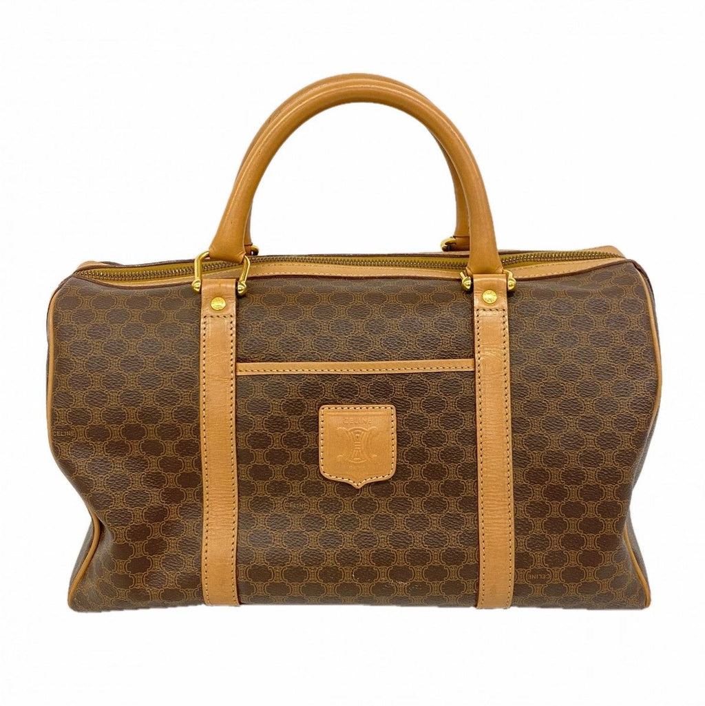 Celine Handbag Macadam Brown Gold
