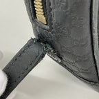 Gucci Shoulder Bag Micro Guccissima Leather Black Champagne Gold — view 8