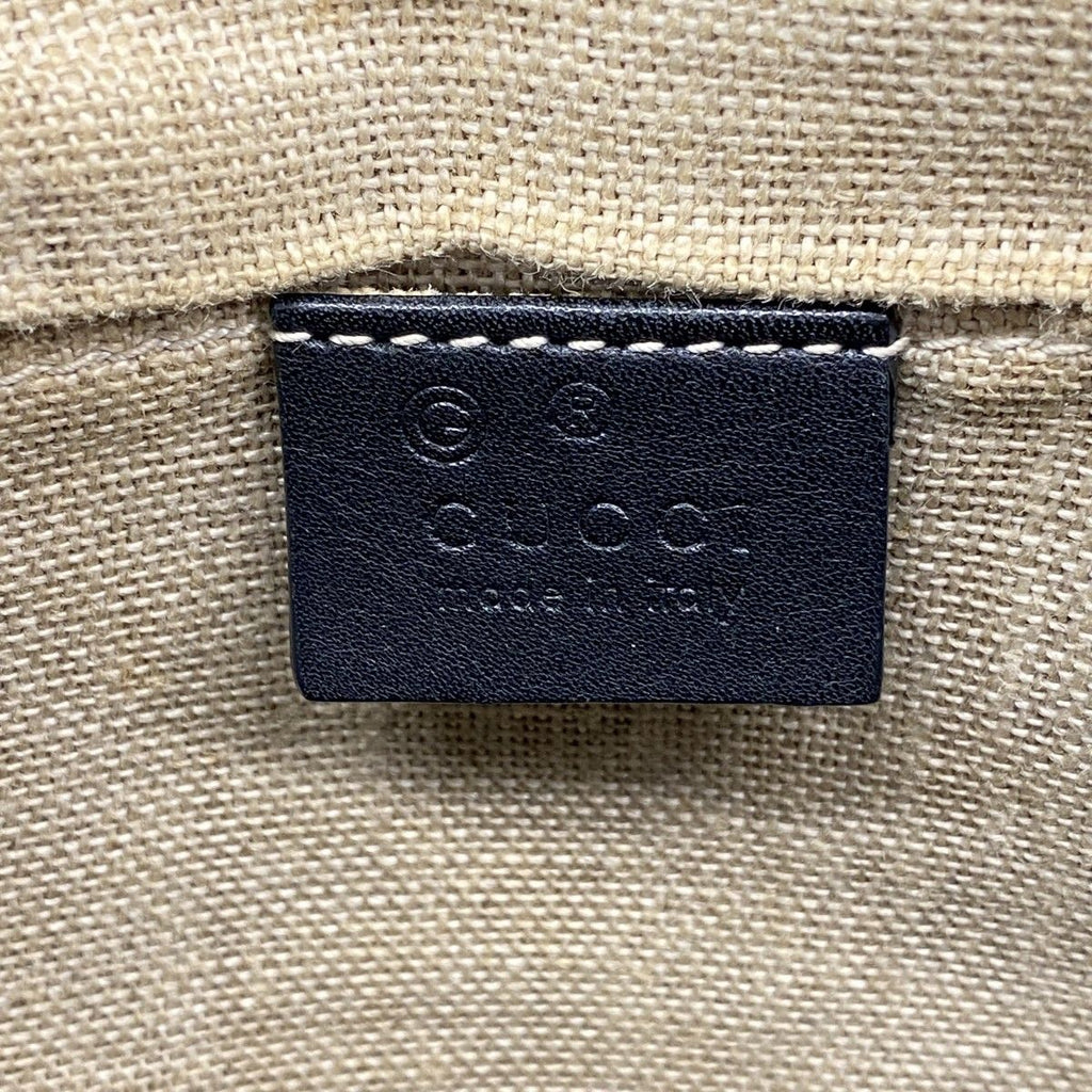 Gucci Shoulder Bag Micro Guccissima Leather Black Champagne Gold — view 5