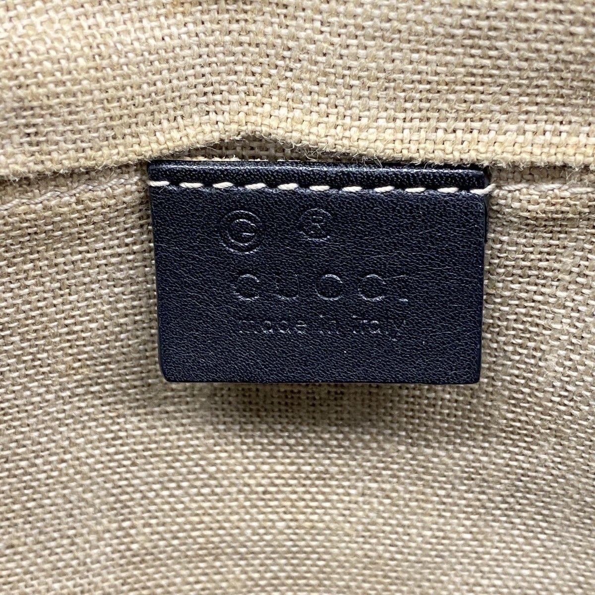 Gucci Shoulder Bag Micro Guccissima Leather Black Champagne Gold — view 5