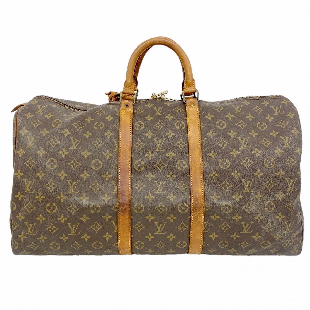 Louis Vuitton Boston Bag Monogram Keepall 55 Brown