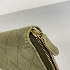 Chanel Wallet Quilted Canvas Khaki Gold — view 6