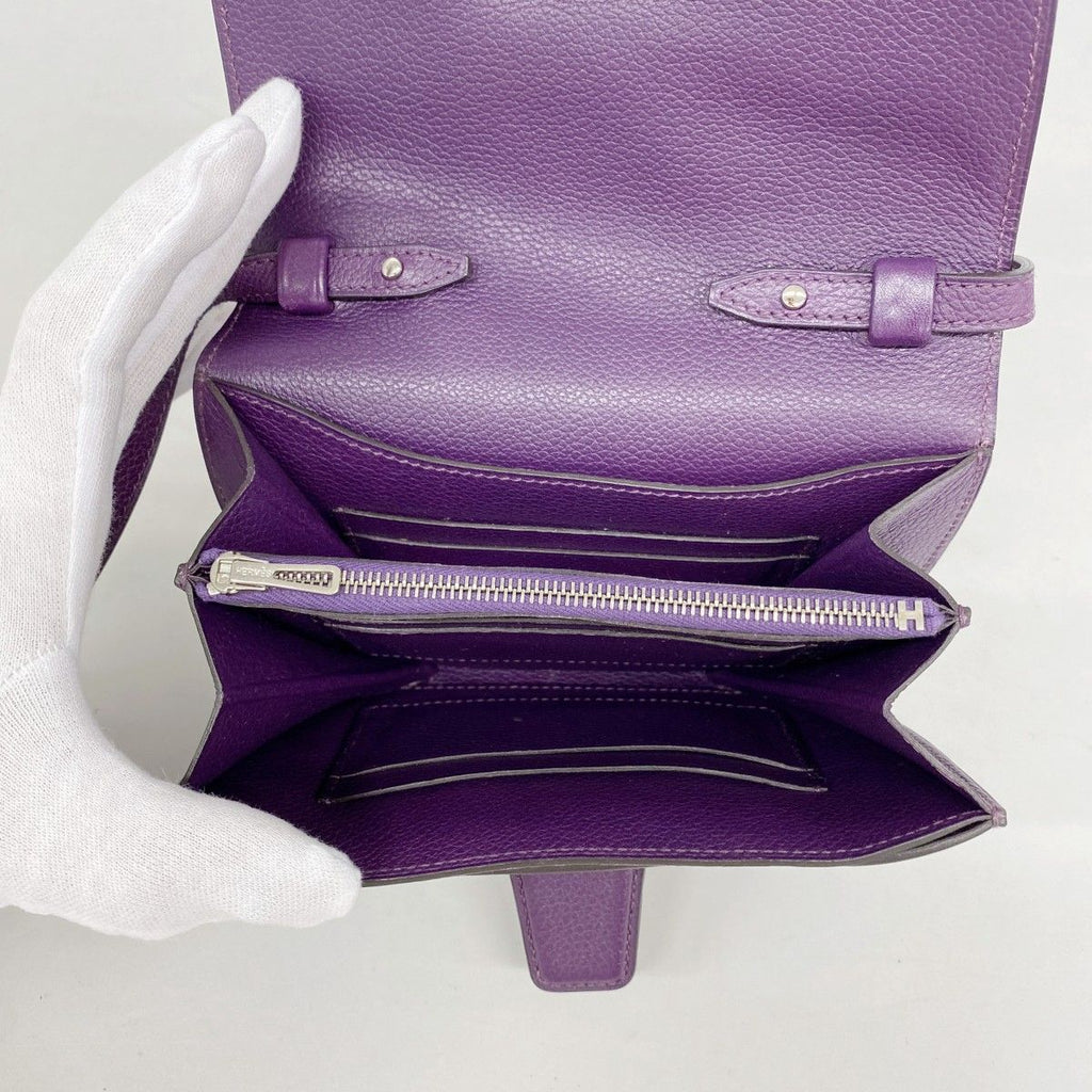 Hermes Shoulder Wallet Mini Combiner Color Anemone Silver — view 4
