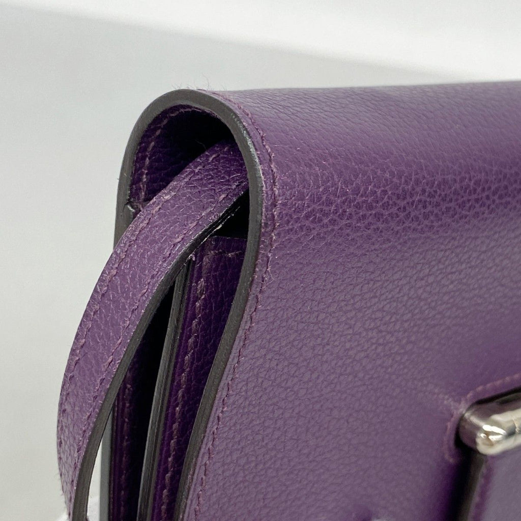 Hermes Shoulder Wallet Mini Combiner Color Anemone Silver — view 7