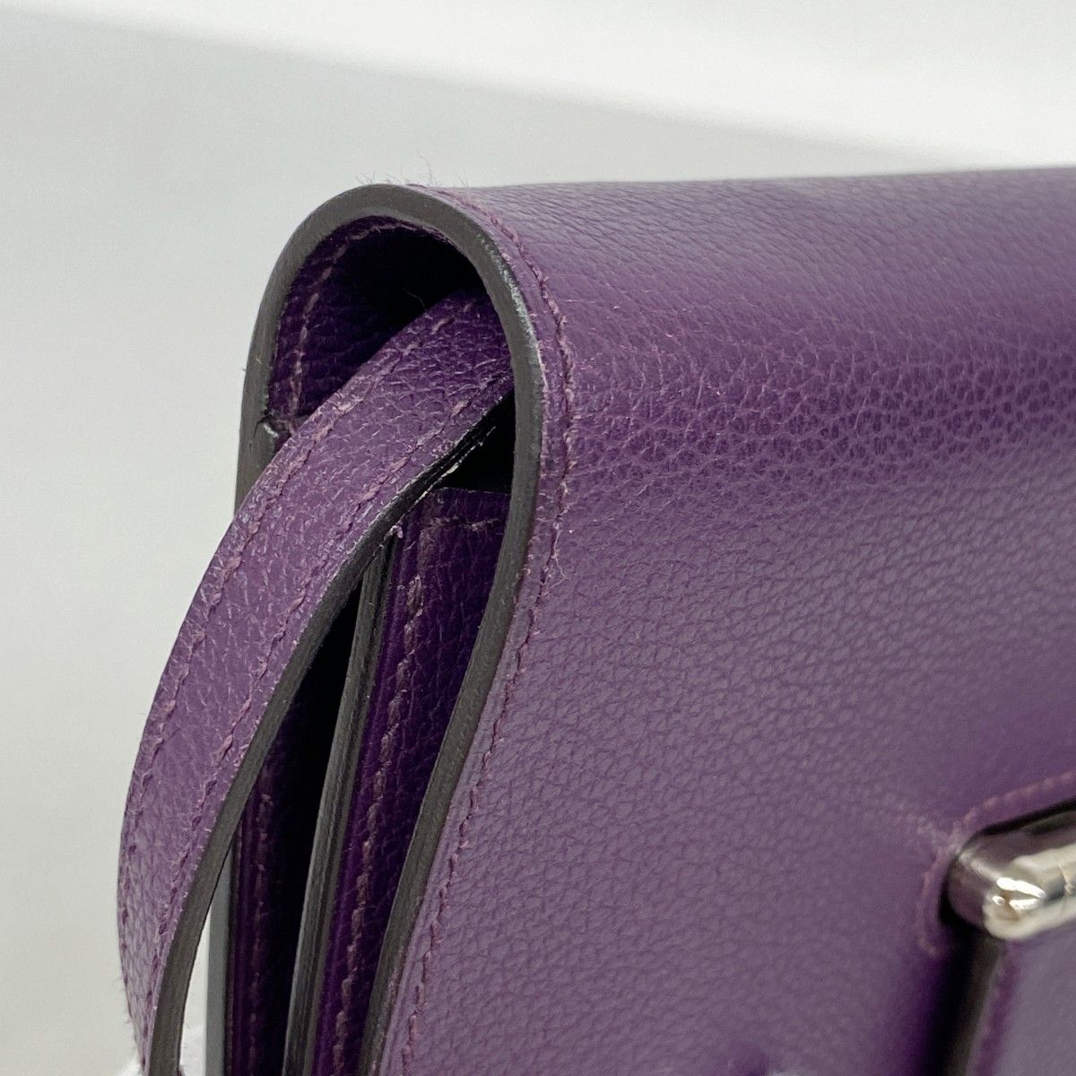 Hermes Shoulder Wallet Mini Combiner Color Anemone Silver — view 7