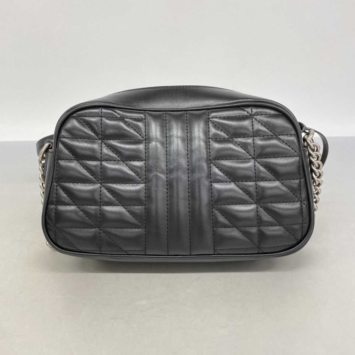 Gucci Shoulder Bag GG Marmont Leather Black Silver — view 9
