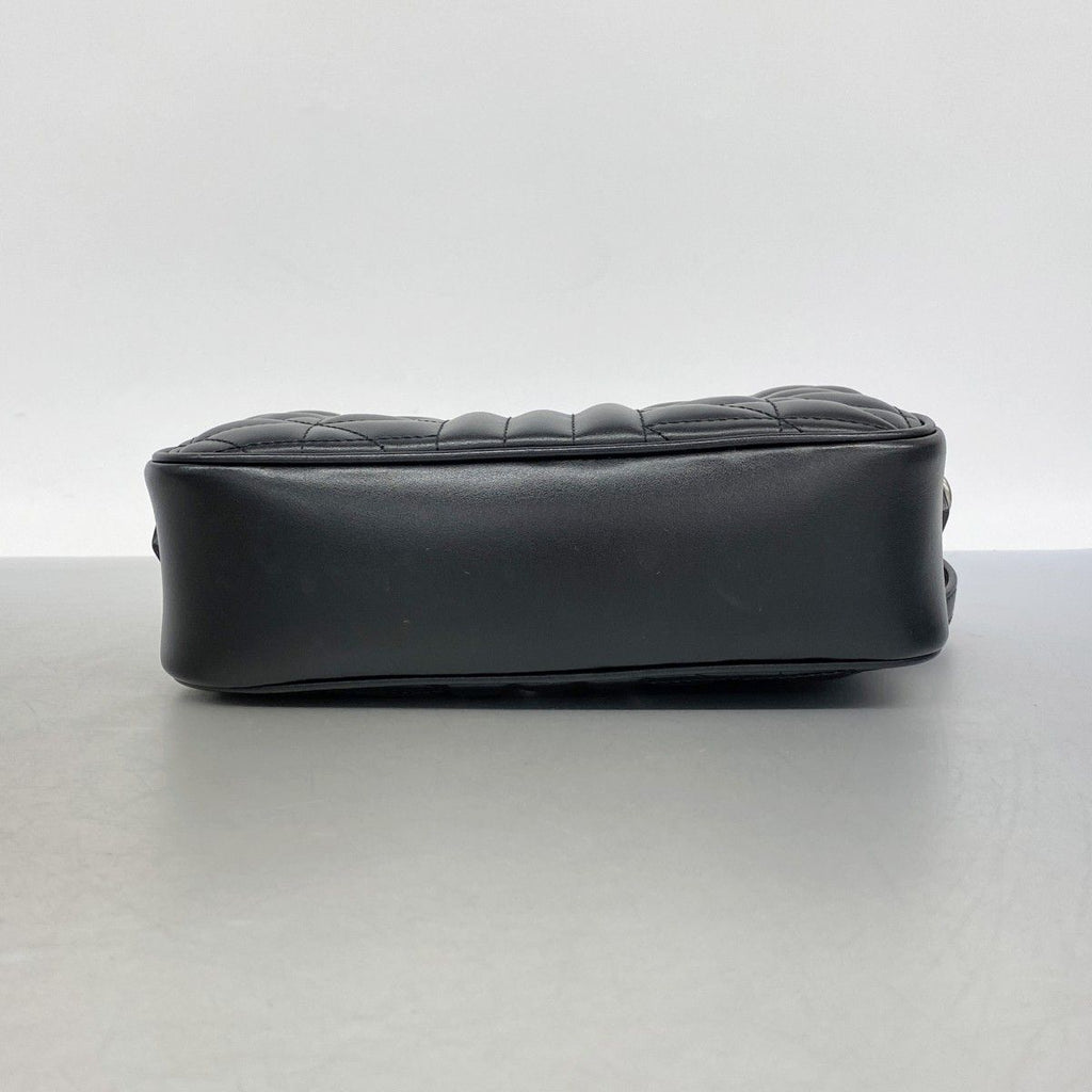 Gucci Shoulder Bag GG Marmont Leather Black Silver — view 3
