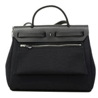 Hermes Handbag Herbag Zip PM Toile Officier Black Silver 2-Way — view 8