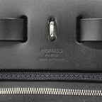 Hermes Handbag Herbag Zip PM Toile Officier Black Silver 2-Way — view 5