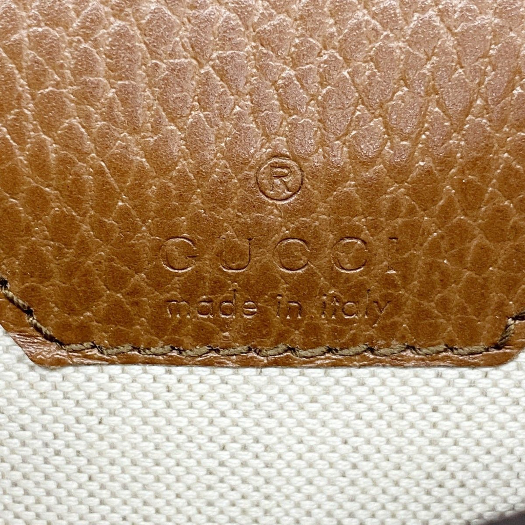 Gucci Shoulder Bag Horsebit Denim Blue Brown Gold — view 5