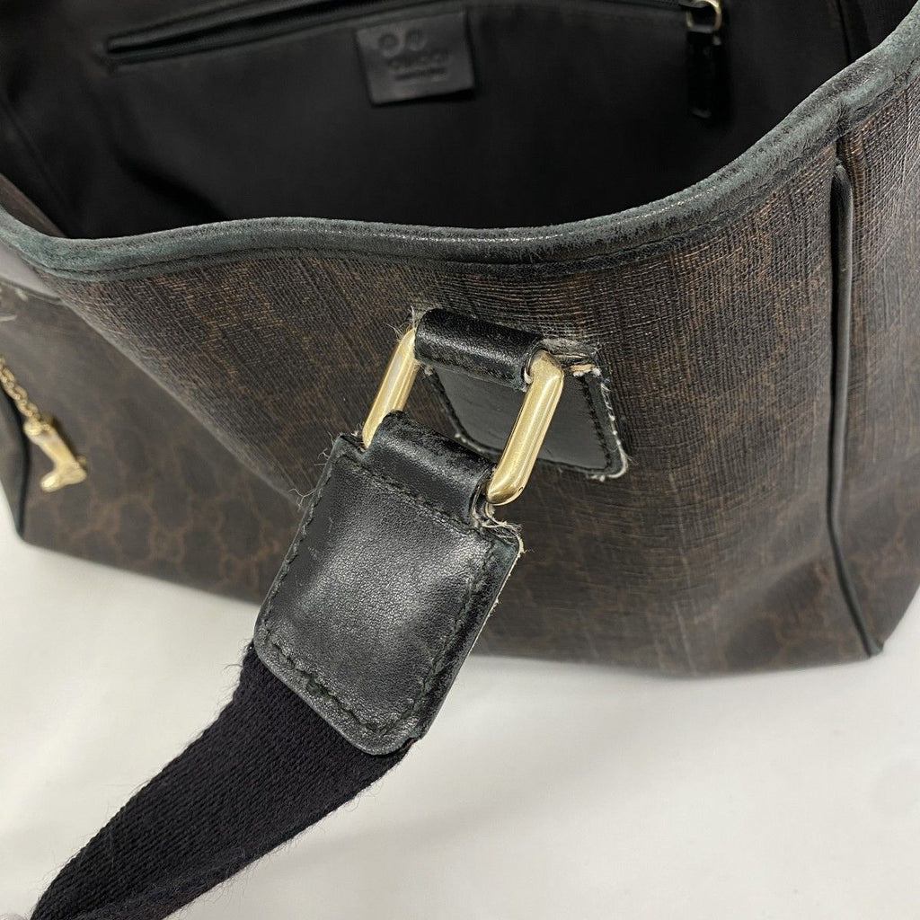 Gucci Tote GG Supreme Black Brown Gold — view 9