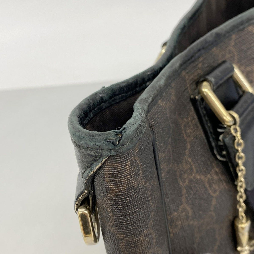 Gucci Tote GG Supreme Black Brown Gold — view 6